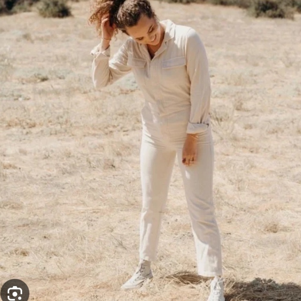 Carly Jean Los Angeles Cream Jumpsuit